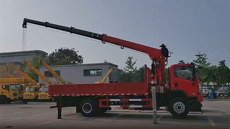 Camión pluma de 10T SST10S4; Grúa montada sobre camión